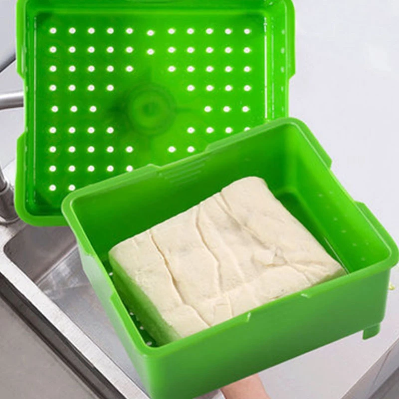 DIY зеленый пластиковый пресс форма тофу для домашнего соевого творога