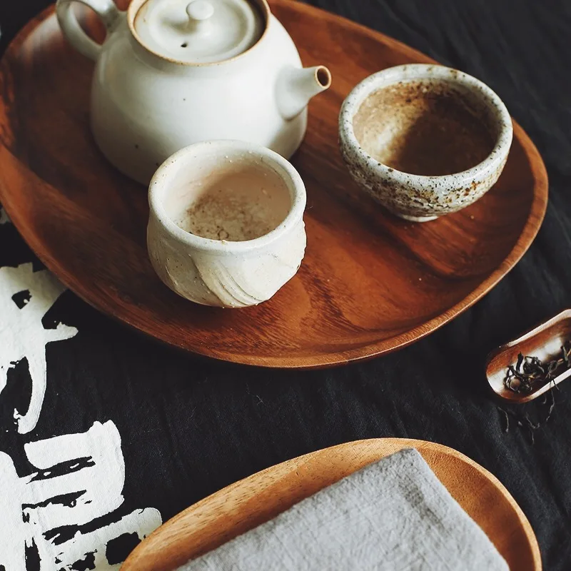 Деревянная и каменная ручная работа японская древесина акации твердая