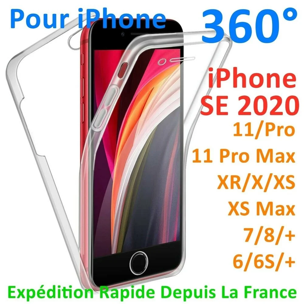 

Coque Integrale 360 For iPhone SE 2020 8 7 6 Plus 11 Pro XS MAX X XR Protection