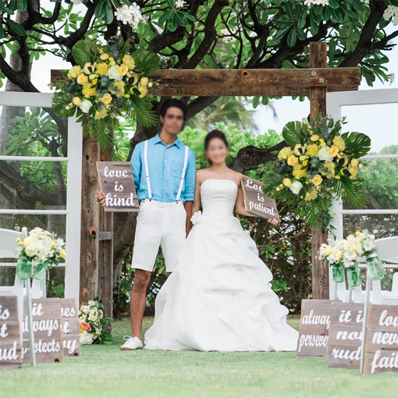 Искусственный шелк поддельный Свадебный дом беседка фон цветы Арка угловой