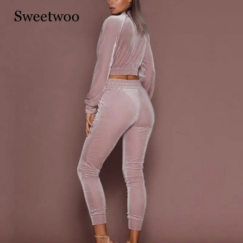 Женский атласный тренировочный костюм привлекательный укороченный топ на