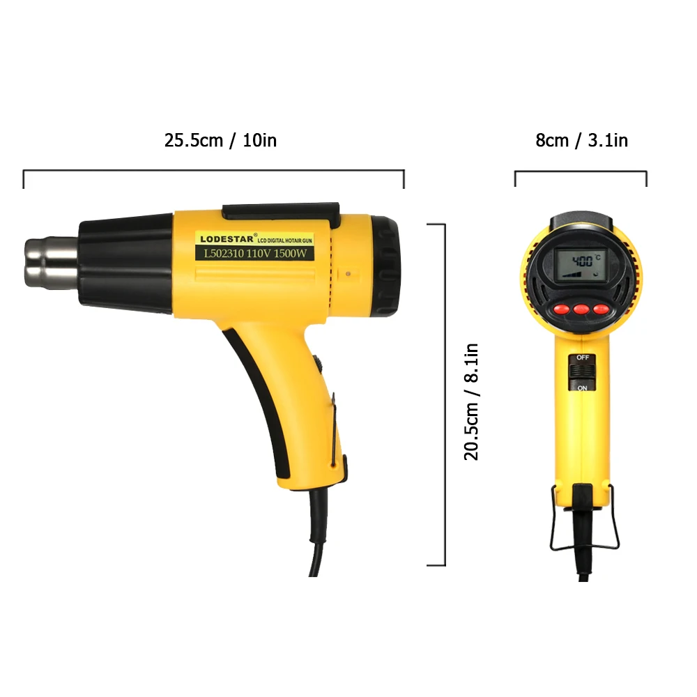 Высокое качество Электрический пистолет горячего воздуха цифровой