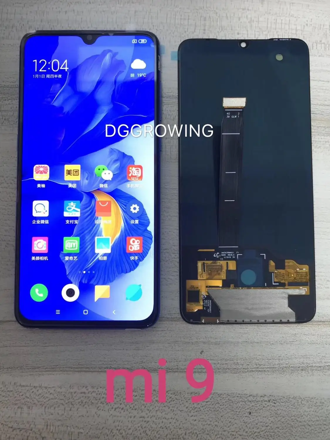 ЖК-дисплей 6 39 дюйма с сенсорным экраном дигитайзер в сборе для Xiaomi 9 Mi + 5 шт./лот