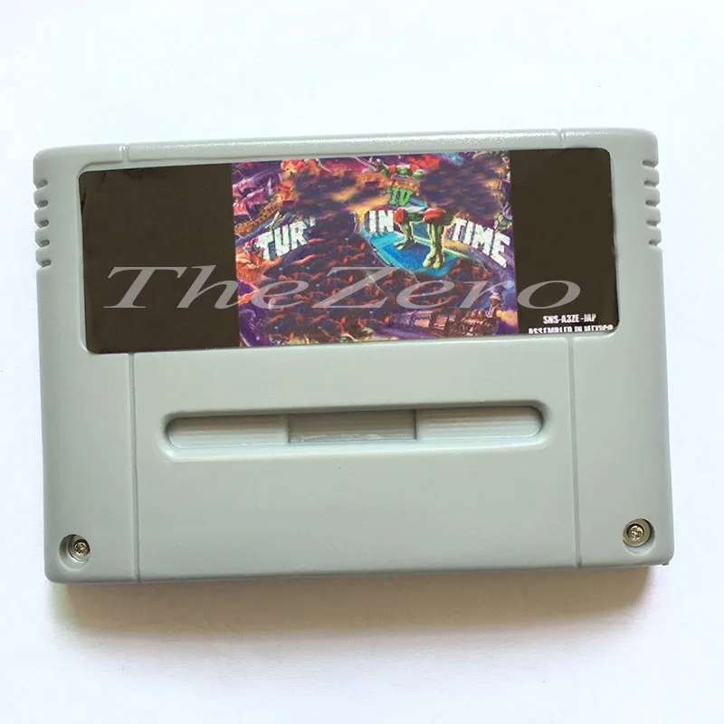 Карта с картриджем Tur in the Time 16-битная карточки для Супер игры видеоигр Nja Mut Turt IV 46