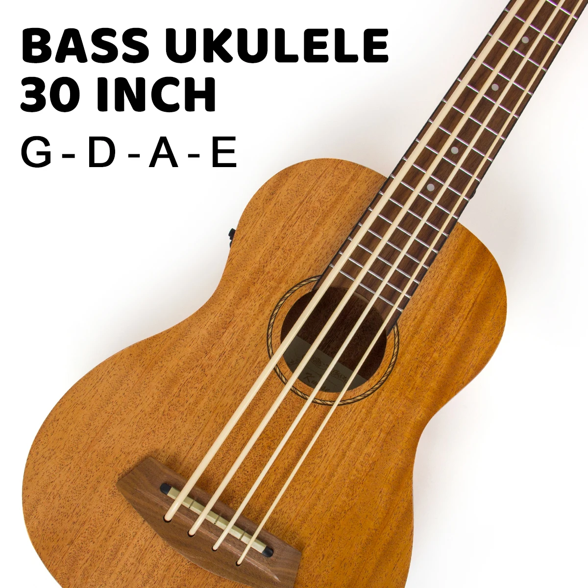 Kmise Электрический Гавайские гитары укулеле бас Ubass укулеле баритон 30 дюймов баритоно GDAE w/Gig Сумка ремень выбирает регулирующий стержень