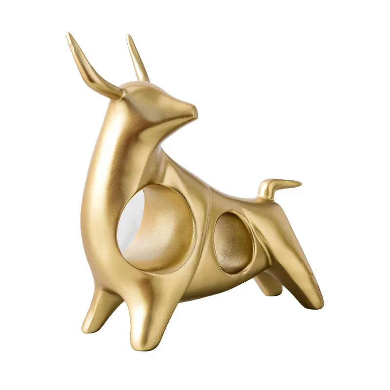 

Creative Light Luxury Cow Ornaments Home Decoration Bullish TV Cabinet Furnishings Gifts