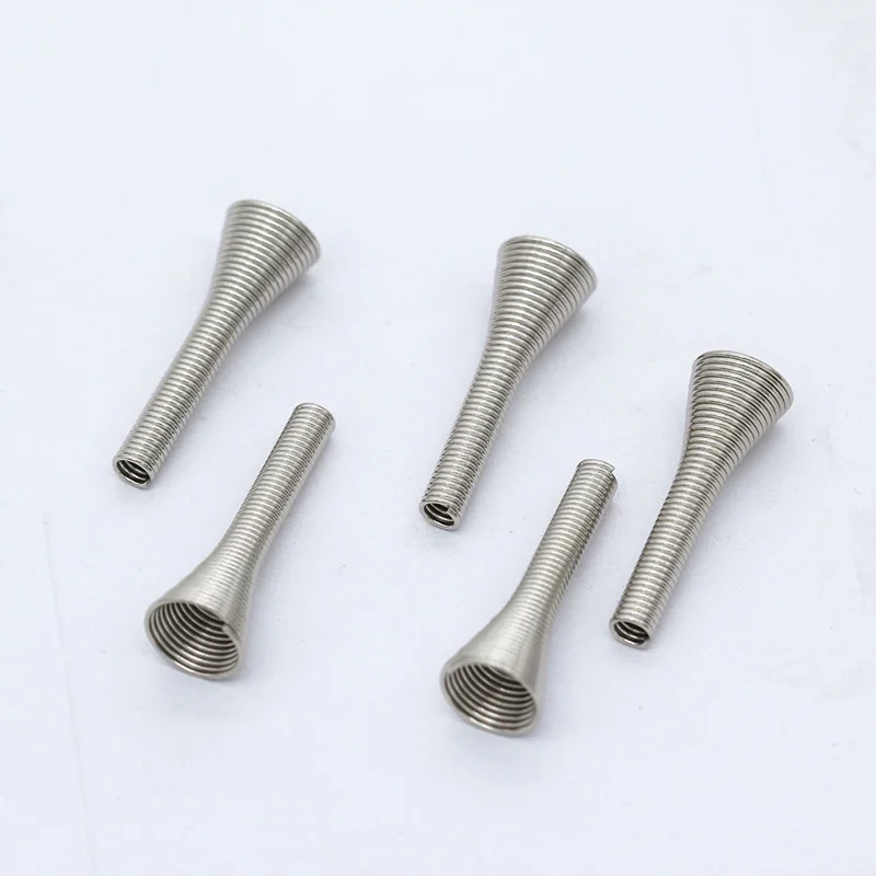 nickel 20p 9X28 мм Посеребренная позолоченная бронзовая металлическая конусная пружинная катушка прокладка бусины концевые колпачки бисерные колпачки рукоделие сделай сам серьги фурнитура ювелирные изделия - Цвет: nickel
