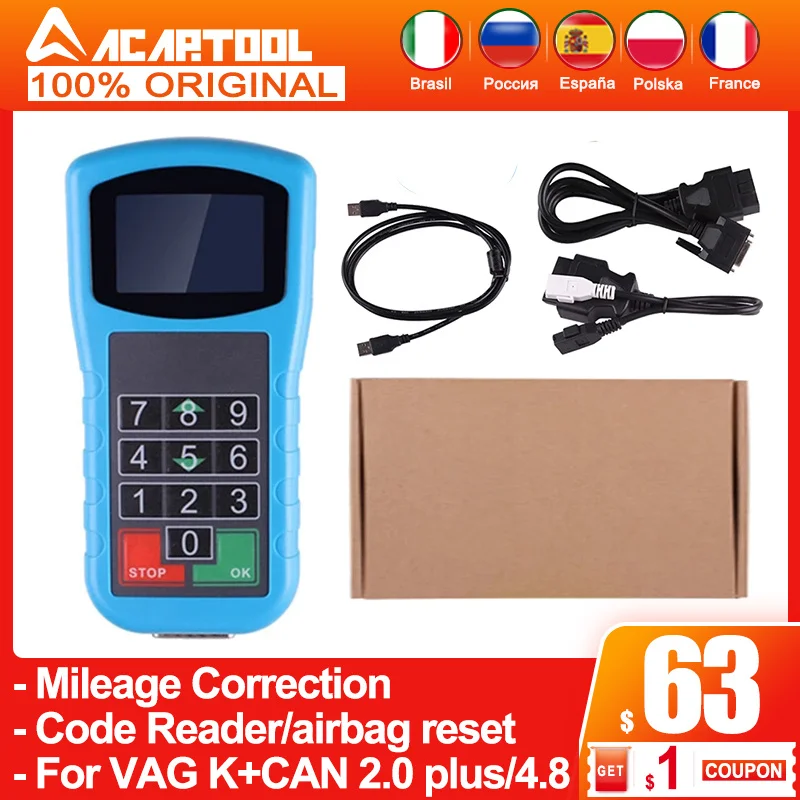 Автомобильный диагностический сканер OBD2 супер считыватель кодов для VAG K + CAN 2 0 plus|
