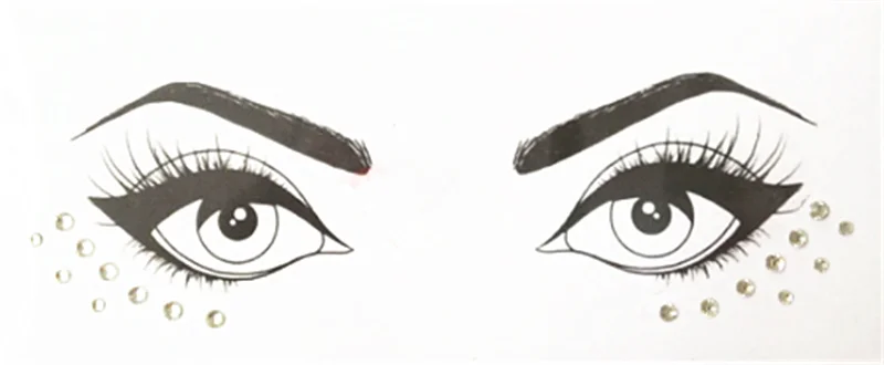 Украшения для лица 1 шт. рождественские наклейки сделай сам бровей боди арта