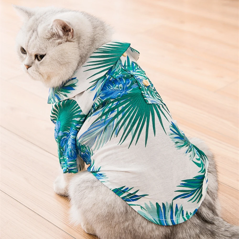 Бамбуковая рубашка с рисунком одежда для собак домашних животных кошек семейная