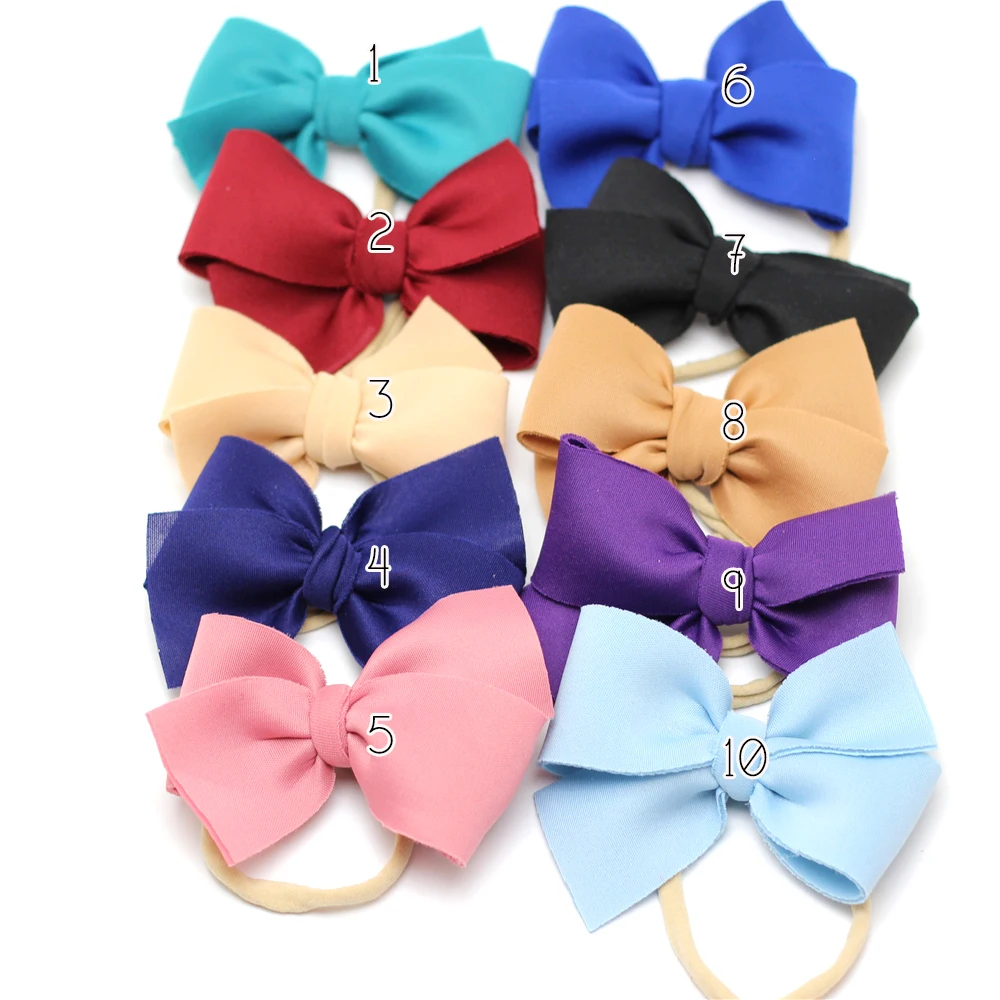 Нейлоновая повязка на голову для девочек Повязка с бантом Детская Bebe Fille Opaska Dla