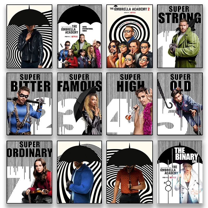 

Umbrella Academy Classic TV Comedy Poster Canvas Prints Retro Prints Modern Home Wall Art Decoration Room Mural Decoration