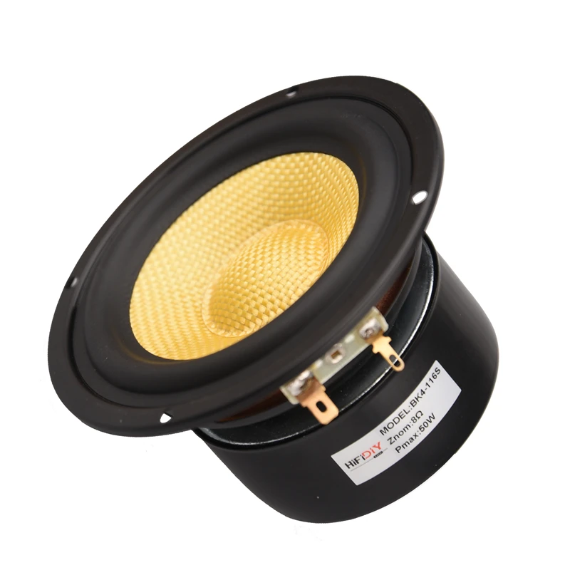 HIFIDIY в прямом эфире, Hi-Fi, 4 дюйма 4," мидбаса НЧ-динамик 4/8 OHM 50W Стекло волокна Вибрационный бассейна громкоговоритель BK4-116S