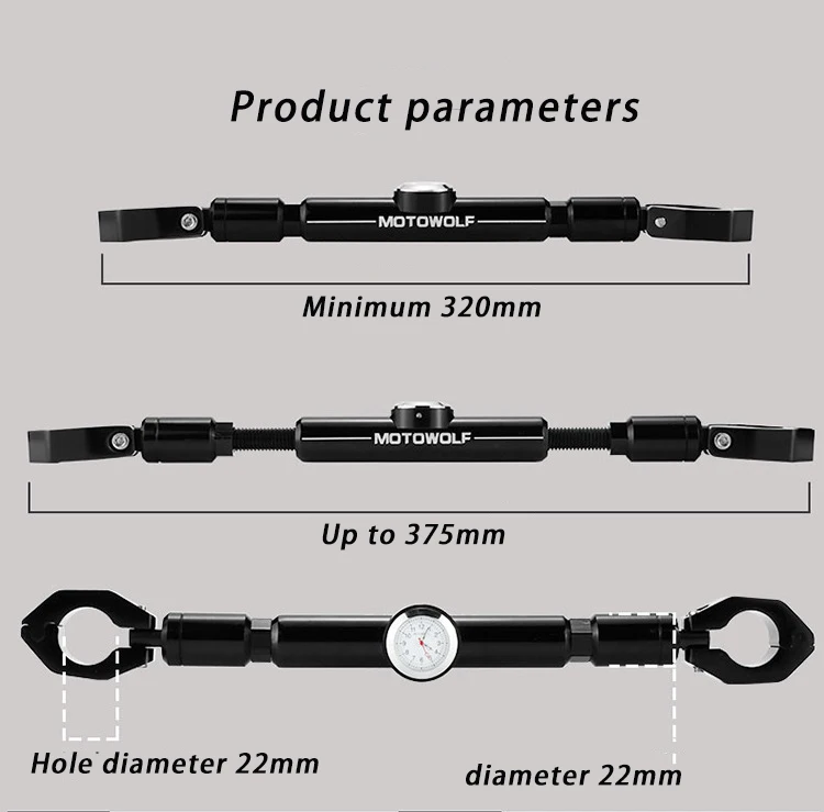 Многофункциональный руль мотоцикла перекладина с часами/компасом общий