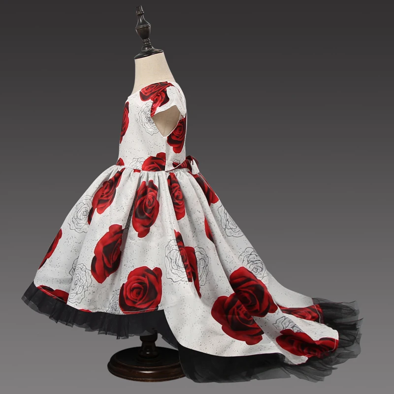 Детское платье с юбкой годе юбкой-годе и цветочным принтом | Свадьбы торжества