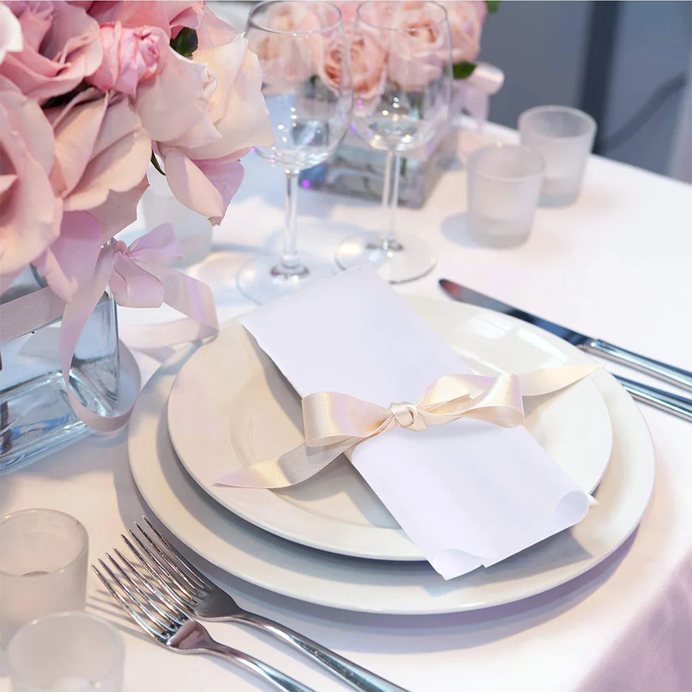 

10Pcs Cloth Napkins 11.8*11.8 Inches Polyester Table Napkins Restaurant Dinner Wedding Banquet Decor Supplies Party Decoration