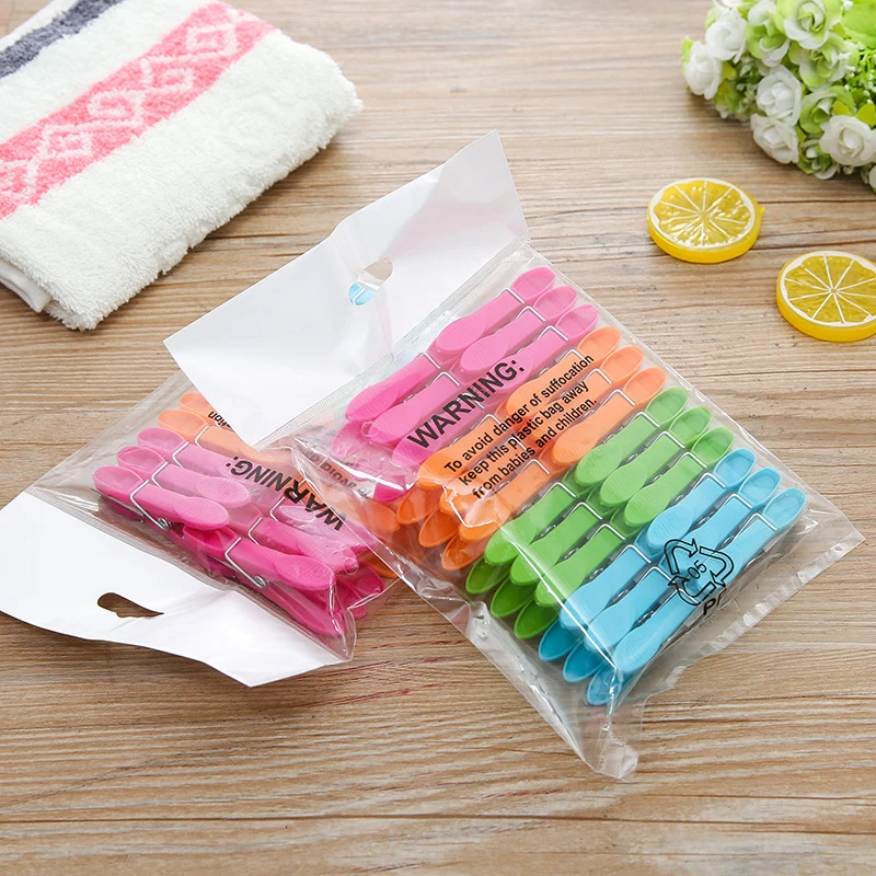 

Laundry Clothes Pins Hanging Pegs Clips Plastic Cabides Underwear Drying Racks Holder Clothespins Kitchen Hangers 24pcs
