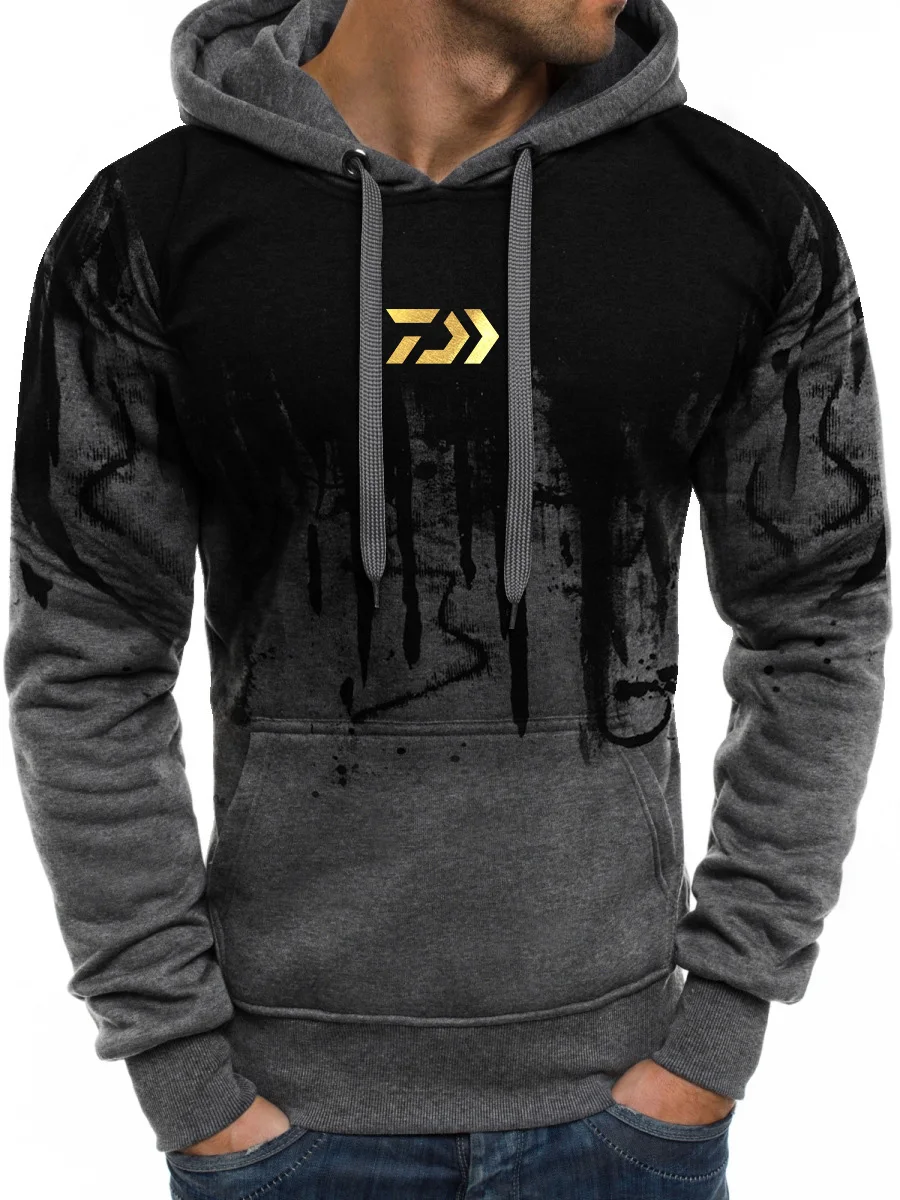 2020 DAIWA Fishing толстовки с капюшоном свободная Флисовая теплая куртка Мужская одежда