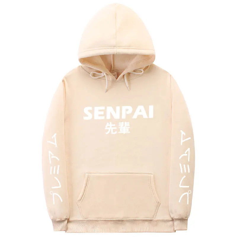 Khaki MS431 Модная японская уличная одежда SENPAI, толстовка с капюшоном, несколько цветов, мужские и женские толстовки, пуловер, sudadera hombre - Цвет: Khaki MS431