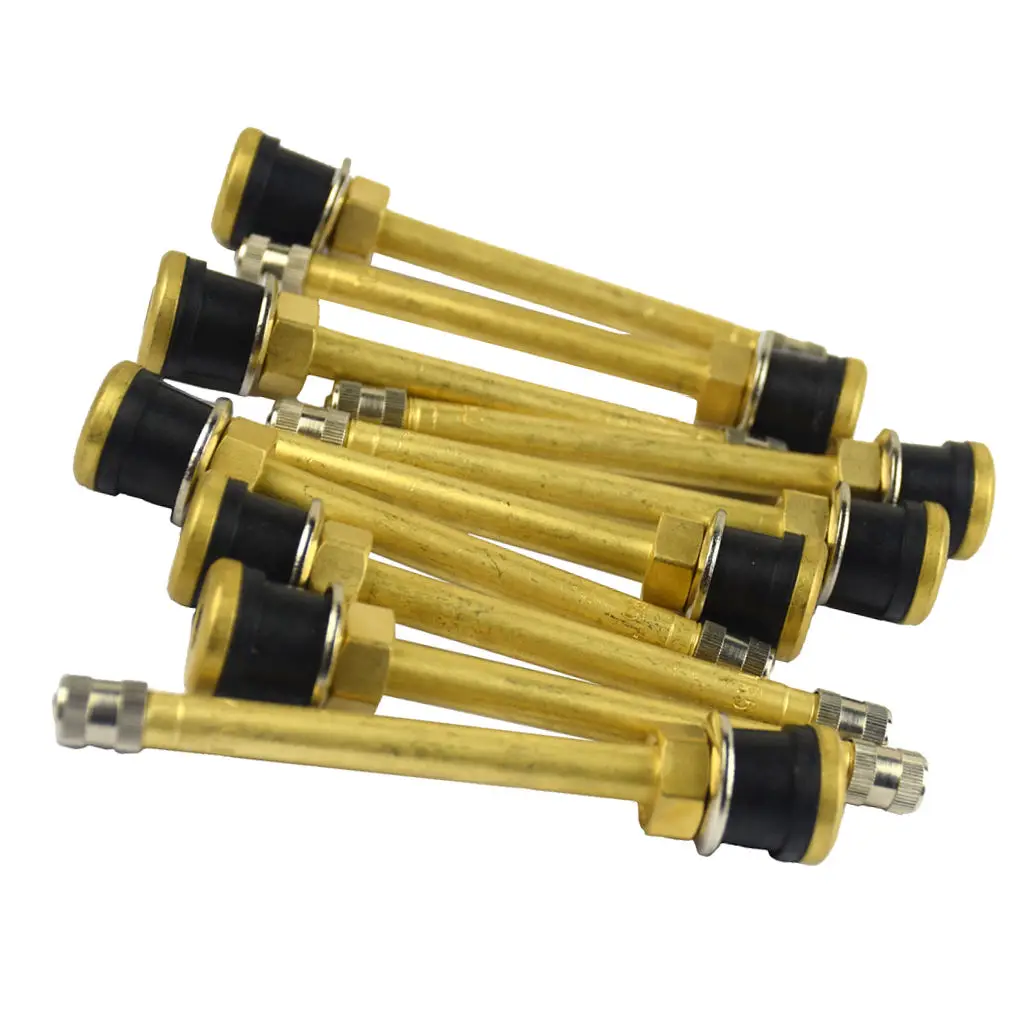 

10 Pieces TR572 Brass Truck Tire Valve Stems for All Aluminum/Steel Wheels