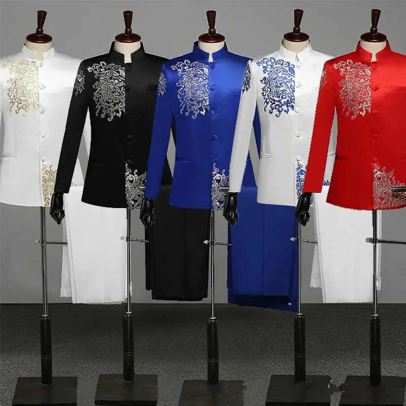 Многоцветная модная китайская туника костюм вышитые официальные костюмы