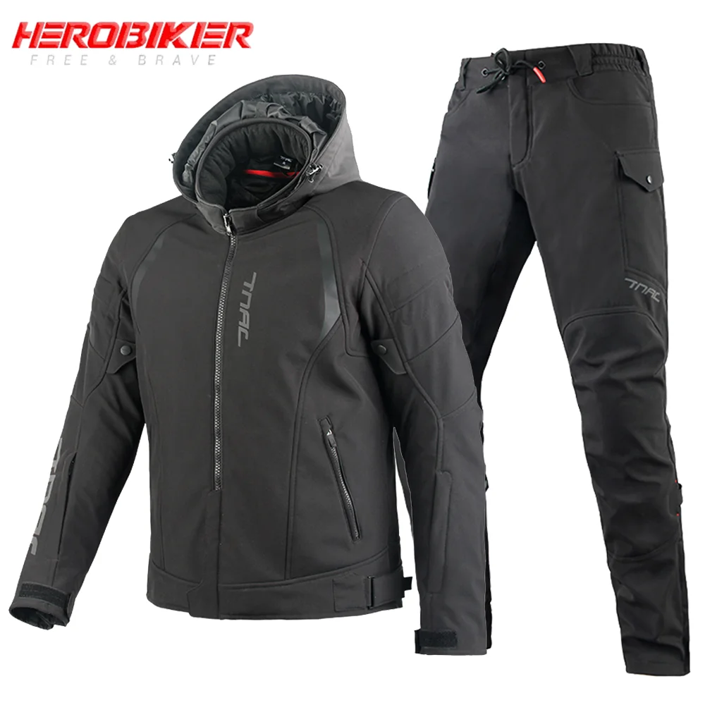 

Светоотражающий мотоциклетный пиджак HEROBIKER Chaqueta для езды на мотоцикле, гоночная куртка с защитой от холода, мотоциклетная одежда, водонепро...