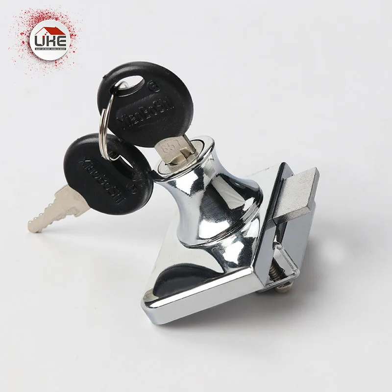 Стекло дверной замок Дисплей шкаф/замки для витрины одиночный/двойной Замок