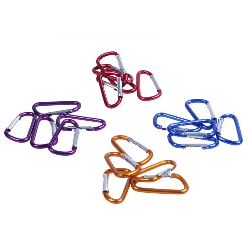 20PCS 2.5inch /6CM Aluminum D Ring Carabiner Clip Lightweight Durable Small Caribeaner Keychain Hook For Home Outdoor Camping Hi | Спорт и