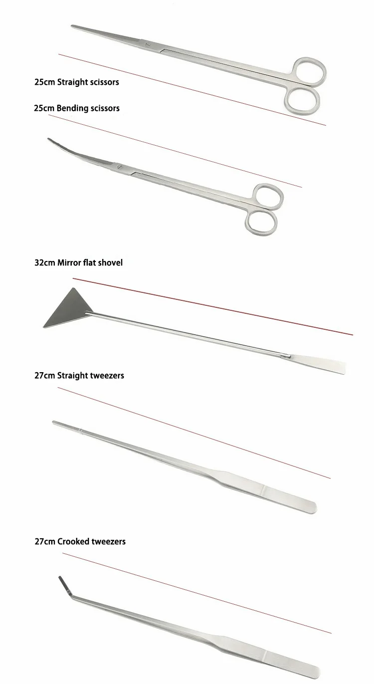 

Straight Curved Tweezer Scissor Algae Scraper Stainless Steel Aquarium Plant Tools