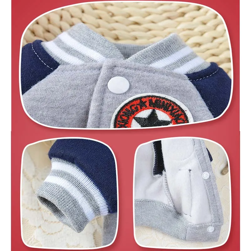 Теплая одежда для домашних животных бульдог весна осень питомцев пальто