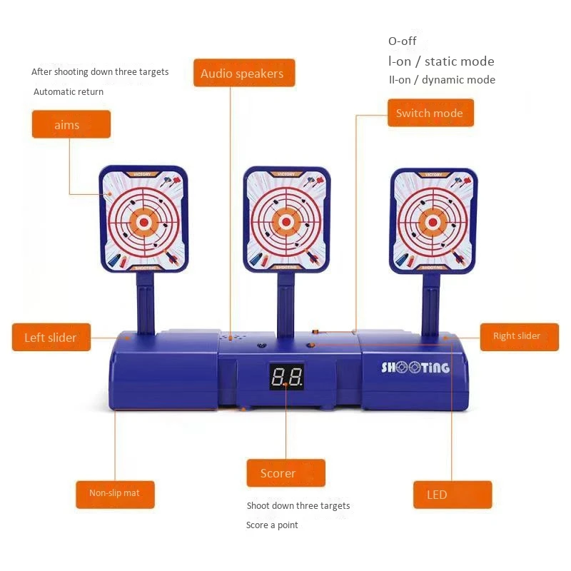 Автоматическая электронная цифровая мишень сброс игрушечная цель со звуковыми