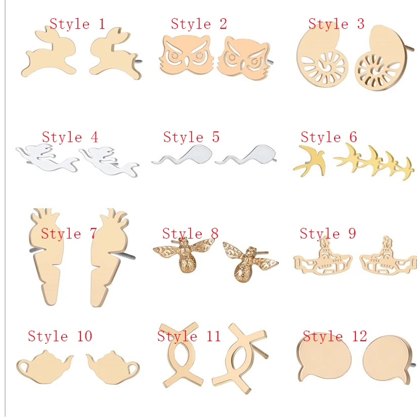 Серьги Chandler из нержавеющей стали для девочек миниатюрные антиаллергенные