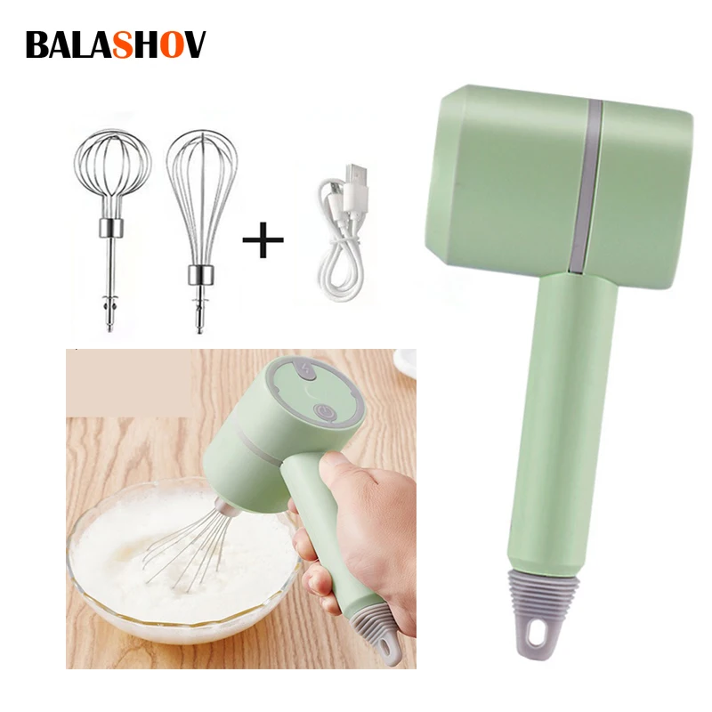 

Portable Electric Food Mixer Hand Blender 3 Speeds High Power Dough Blender Egg Beater Baking Hand Mixer Kitchen Cooking Tools