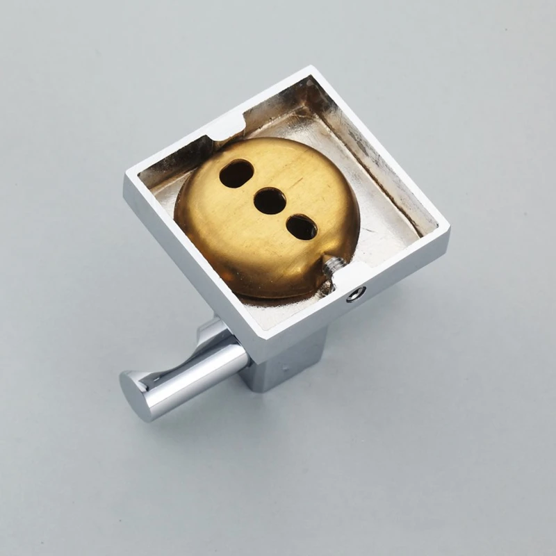 Квадратный настенный крючок для ванной комнаты латунный хромированный халата