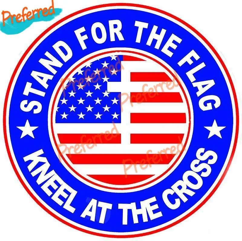 

Stand for Flag Kneel Cross Vinyl Decal Sticker Truck Laptop Patriot Kaepernick Car Sticker Decal for Cup, Laptop, Glass Door，car