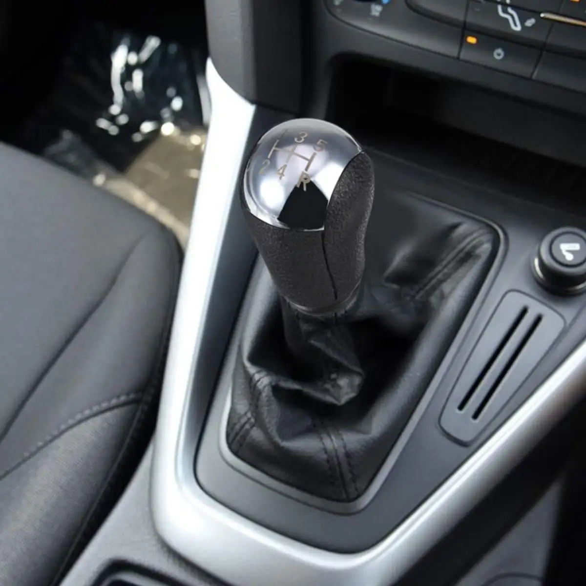 Автомобиль 5 Скорость Шестерни накладка на рычаг переключения скоростей с Пылезащитный чехол для Ford Focus Mondeo MK3 C-MAX S-MAX Mustang Galaxy Fiesta MK6 транзита для укладки волос