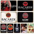 Металлический знак Bacardi в стиле ретро, Жестяная Табличка для виски, бельгийского пива, металлический декор для стен в винтажном стиле, Декоративные плакаты, мужская пещера, потертый шик