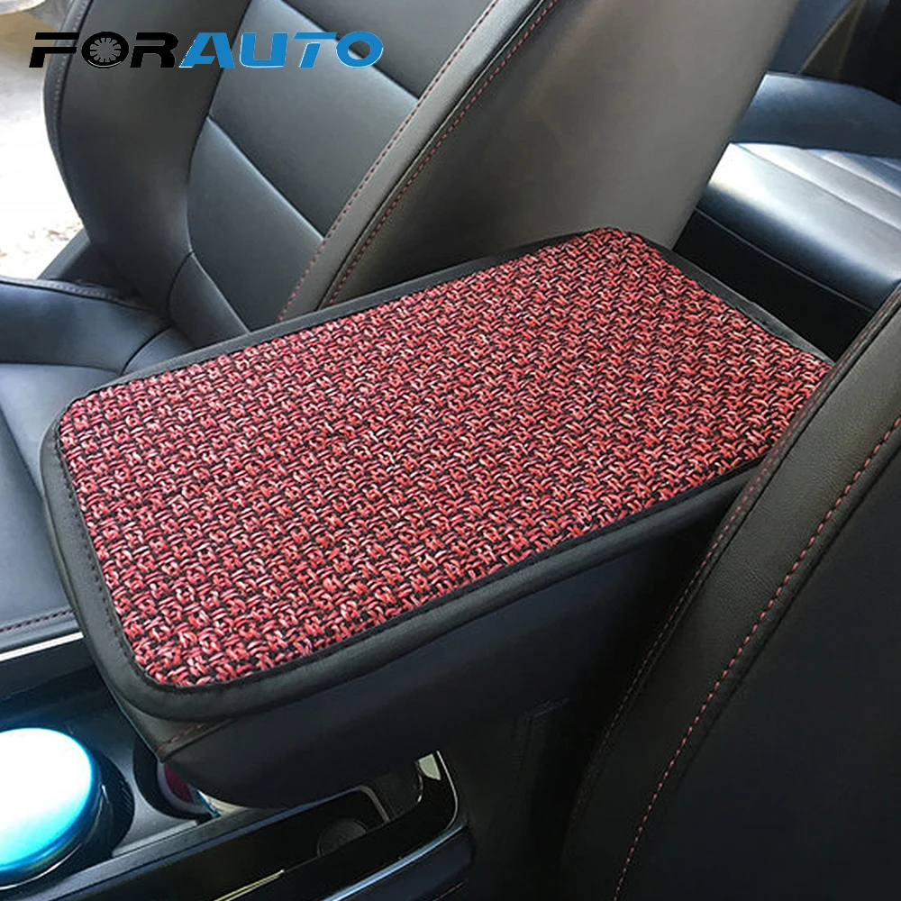 FORAUTO автомобиль Подлокотник коврики Лен защита на подлокотник крышка Накладка