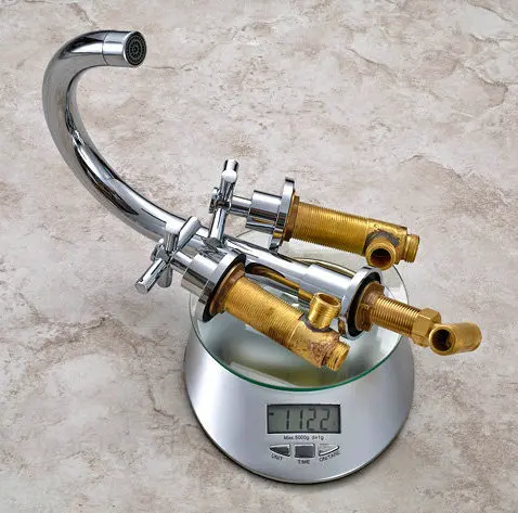 Смеситель для ванной комнаты смеситель раковины с 3 отверстиями шт. Набор