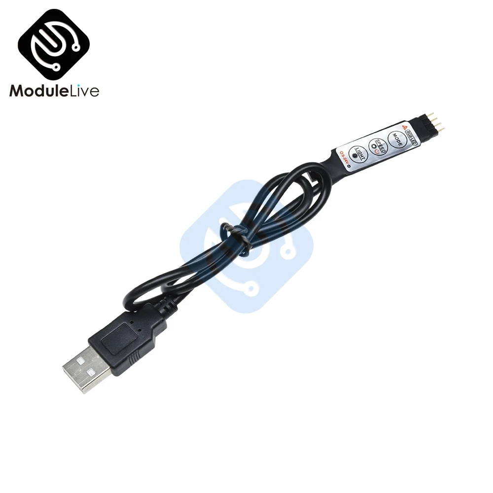 Светодиодная лента с пультом дистанционного управления 5 в пост. Тока 12 В RGB