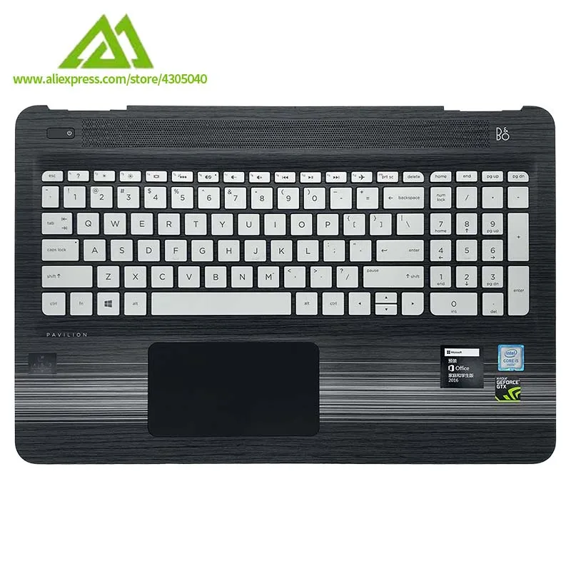 NEW For HP Pavilion 15-BC 15-BO TPN-Q173 Series Laptop Palmrest Upper Case Cover/Backlit Keyboard 858971-001