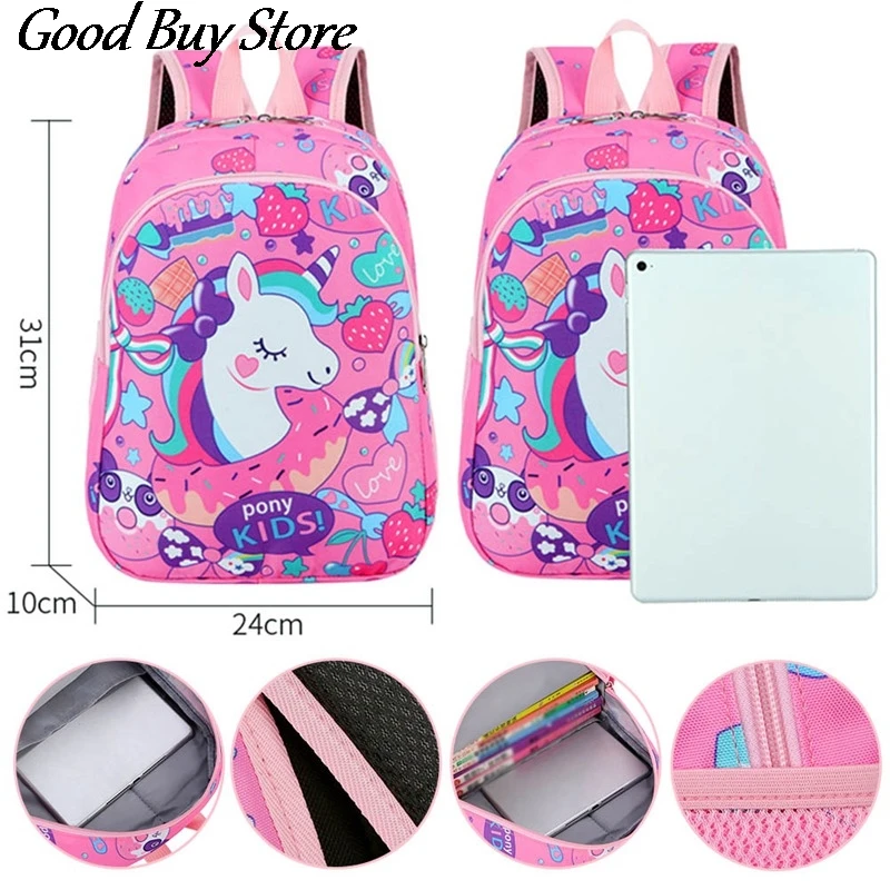 Детские рюкзаки для начальной школы объемные школьные ранцы с единорогом