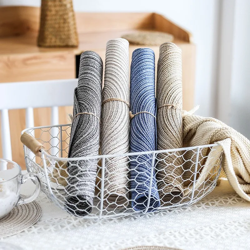 JO LIFE скандинавский круглый Настольный коврик нескользящая льняная изоляционная