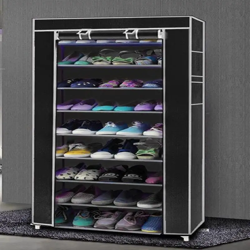 Однорядный пылезащитный шкаф для обуви стойка из нетканого материала органайзер