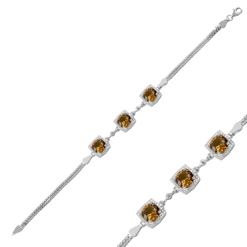 

Серебряный браслет Silverlina с зултанитом и кристаллами циркония