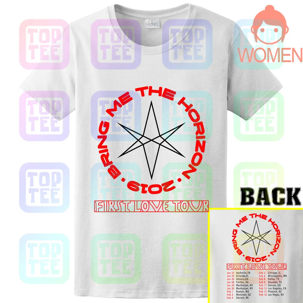 Women White Редкие товары Bring Me the Horizon First Love tour футболка S-3XL - Цвет: Women White