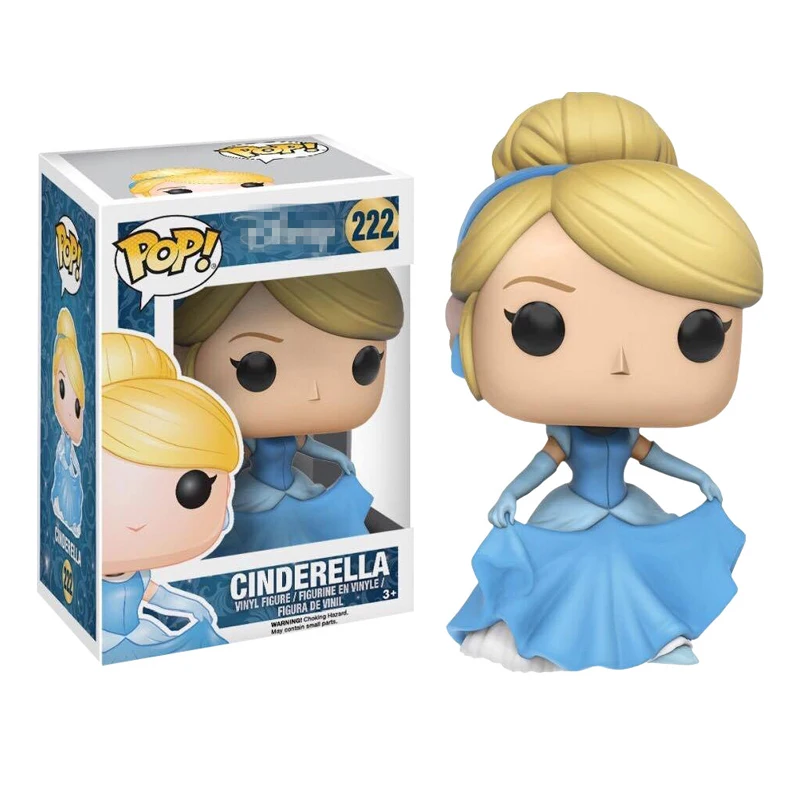 222 with box Funko Поп принцесса Белоснежка Эльза Белл Алиса Золушка фигурки 10 см ПВХ Модель Коллекция подарок игрушки для девочек на день рождения - Цвет: 222 with box