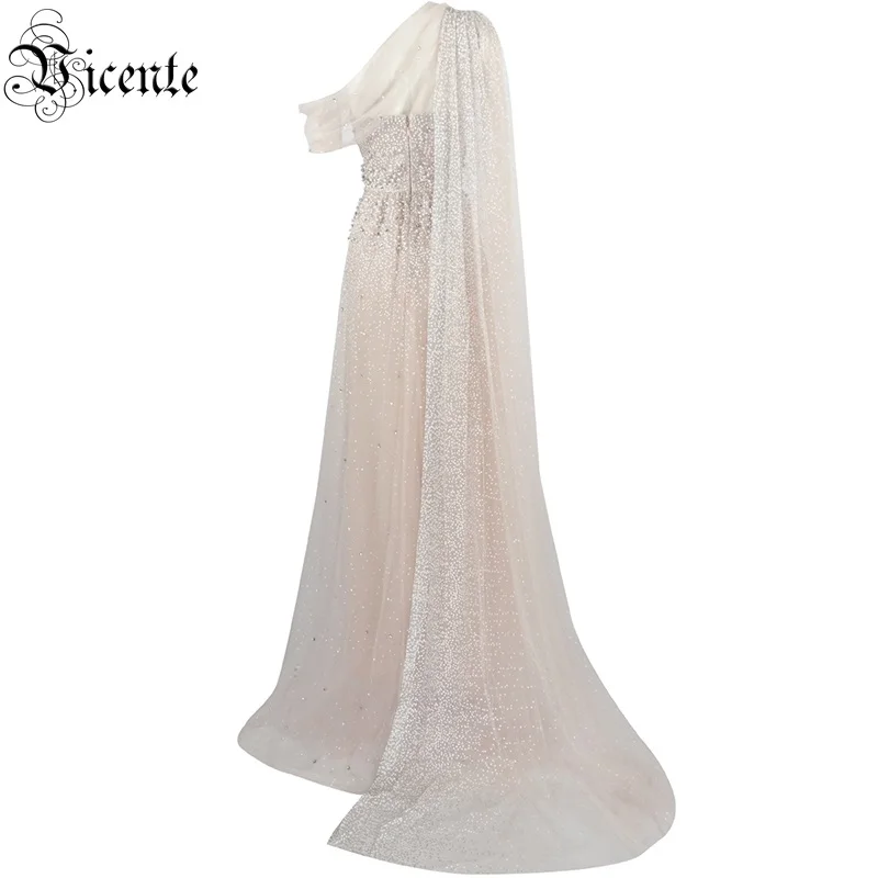 VC Бесплатная доставка новинка 2020 шикарное платье сексуальное на одно плечо с