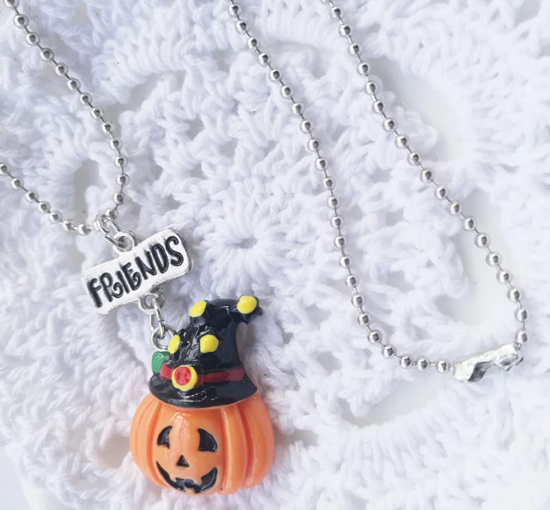 Ожерелье в виде тыквы на Хэллоуин ожерелье привидение губа милое ювелирное