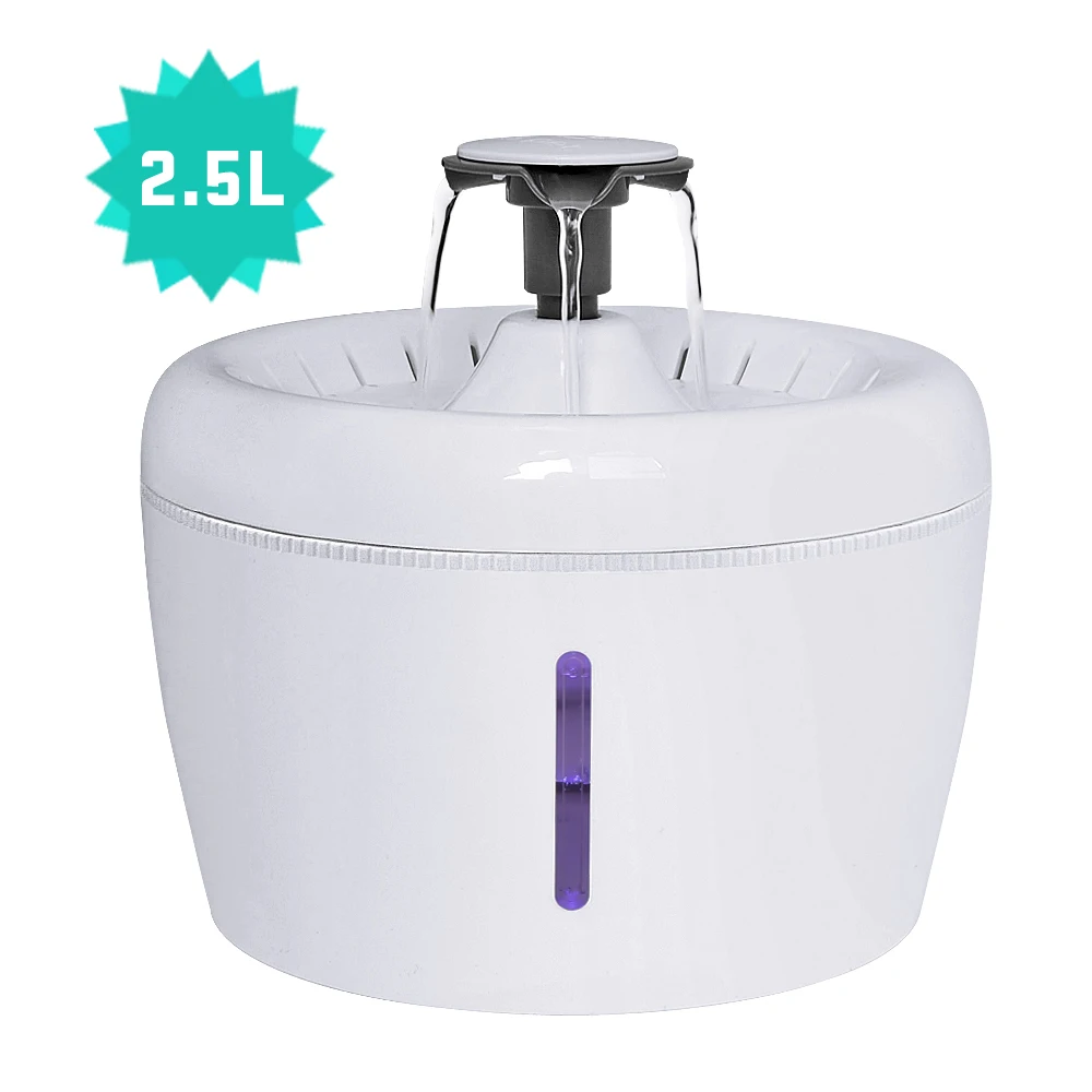 

2.5L Automatic Cat Fountain Water Drinking Feeder Bowl Pet Dog Cat Water Dispenser Mute Automatic Drinking Fountain Electric USB